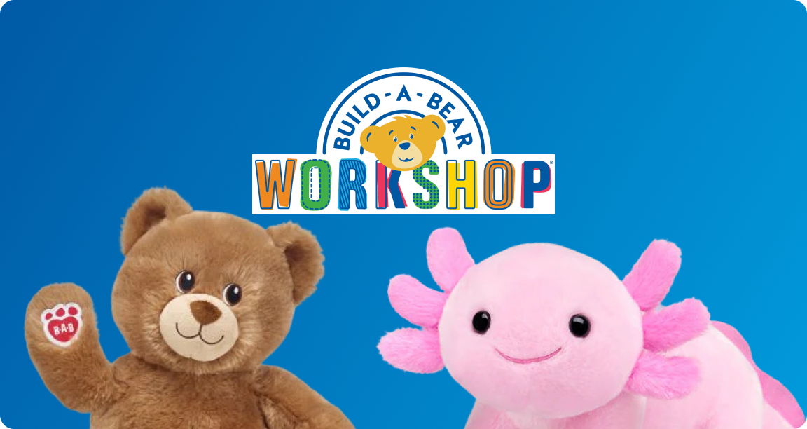 Build-A-Bear Workshop - bear and axolotl plush