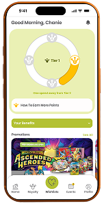 App royalty rewards screen showing tier progress